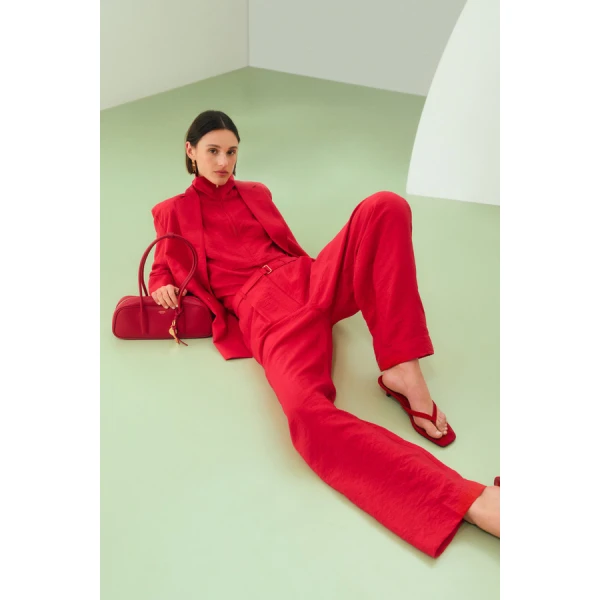 Oroton Belt Detail Pant - Oroton Pants - Australian Heritage Luxury - Shop at Luxury Shoes 