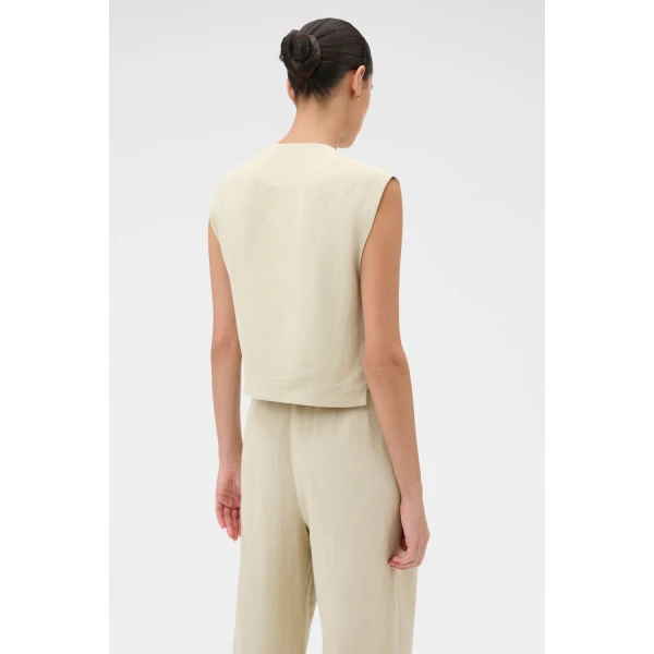 Oroton Button Detail Vest - Oroton Tops - Australian Heritage Luxury - Shop at Luxury Shoes 