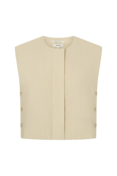 Oroton Button Detail Vest - Oroton Tops - Australian Heritage Luxury - Shop at Luxury Shoes 