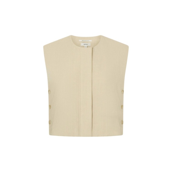 Oroton Button Detail Vest - Oroton Tops - Australian Heritage Luxury - Shop at Luxury Shoes 