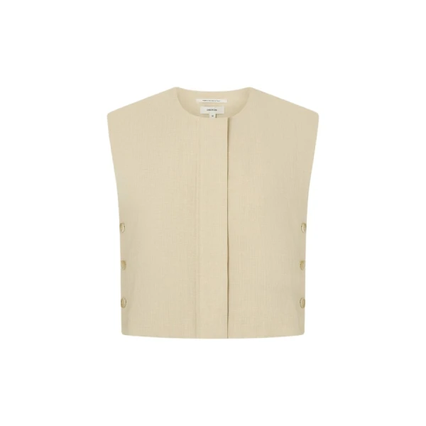 Oroton Button Detail Vest - Oroton Tops - Australian Heritage Luxury - Shop at Luxury Shoes 