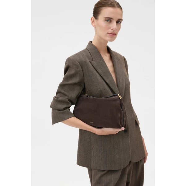 Oroton Cali Suede Shoulder Bag - Bags - Australian Luxury Leather Handbag at Luxury Shoes 