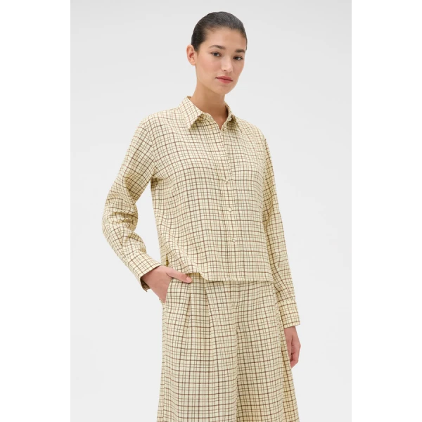Oroton Check Crop Shirt - Oroton Tops - Australian Heritage Luxury - Shop at Luxury Shoes 