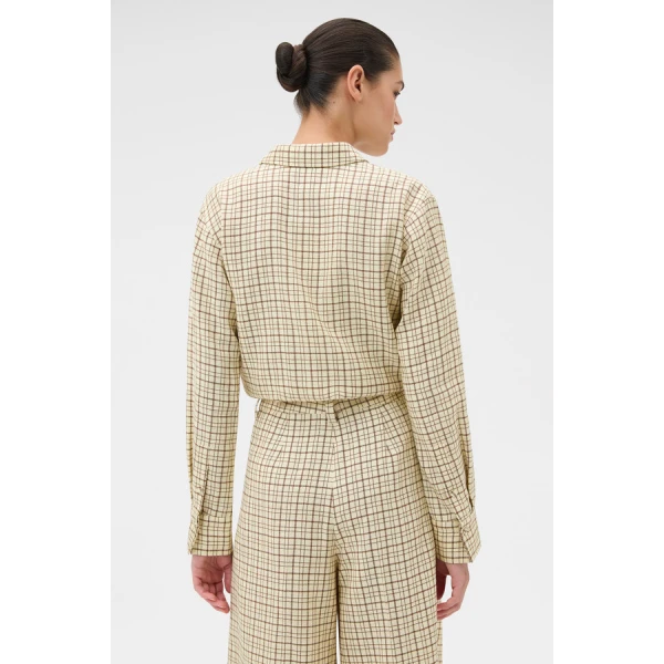 Oroton Check Crop Shirt - Oroton Tops - Australian Heritage Luxury - Shop at Luxury Shoes 