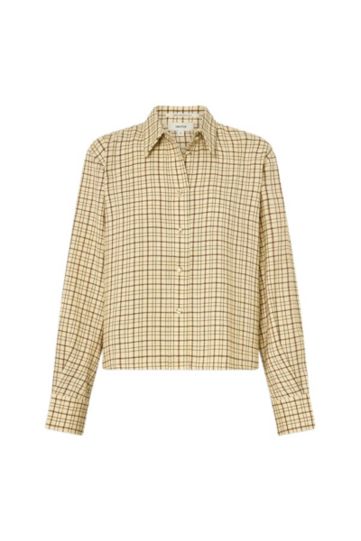 Oroton Check Crop Shirt - Oroton Tops - Australian Heritage Luxury - Shop at Luxury Shoes 