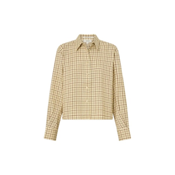 Oroton Check Crop Shirt - Oroton Tops - Australian Heritage Luxury - Shop at Luxury Shoes 