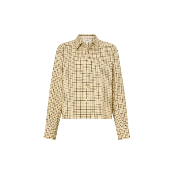 Oroton Check Crop Shirt - Oroton Tops - Australian Heritage Luxury - Shop at Luxury Shoes 