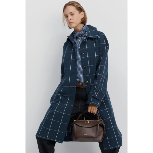 Oroton Check Tie Neck Shirt - Oroton Tops - Australian Heritage Luxury - Shop at Luxury Shoes 