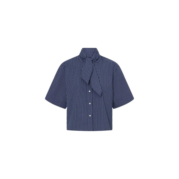 Oroton Check Tie Neck Shirt - Oroton Tops - Australian Heritage Luxury - Shop at Luxury Shoes 