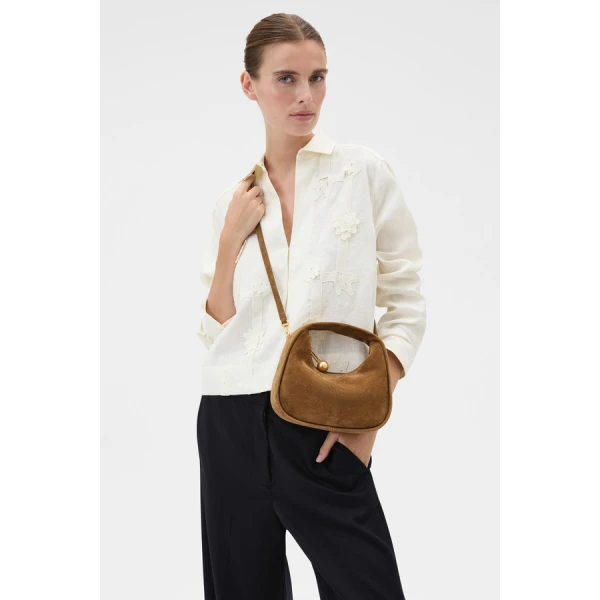 Oroton Clara Suede Mini Bag - Bags - Australian Luxury Leather Handbag at Luxury Shoes 