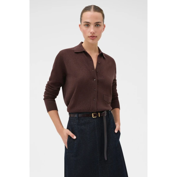 Oroton Collar Cardigan - Oroton Knitwear - Australian Heritage Luxury - Shop at Luxury Shoes 