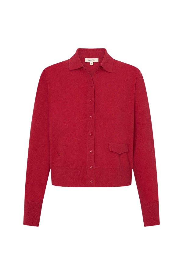 Oroton Collar Cardigan - Oroton Knitwear - Australian Heritage Luxury - Shop at Luxury Shoes 