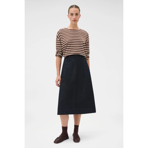 Oroton Denim Midi Skirt - Oroton Skirts - Australian Heritage Luxury - Shop at Luxury Shoes 