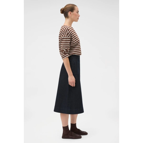 Oroton Denim Midi Skirt - Oroton Skirts - Australian Heritage Luxury - Shop at Luxury Shoes 