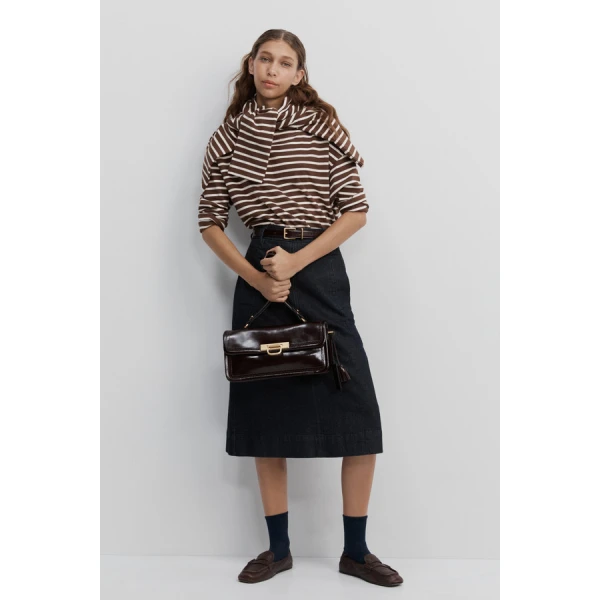 Oroton Denim Midi Skirt - Oroton Skirts - Australian Heritage Luxury - Shop at Luxury Shoes 