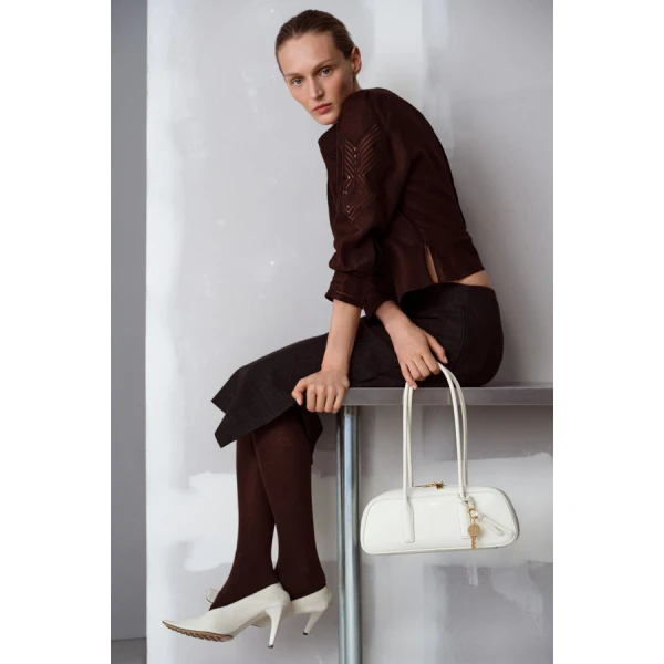Oroton Drawn Thread Detail Blouse - Oroton Tops - Australian Heritage Luxury - Shop at Luxury Shoes 