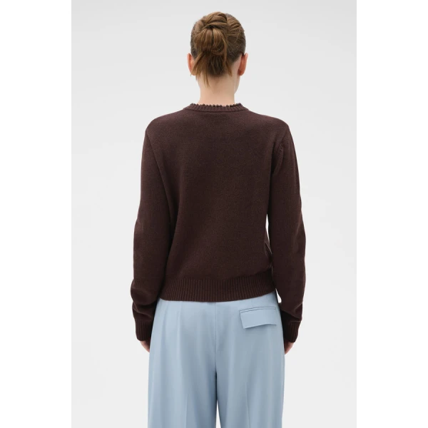 Oroton Embellished Rib Knit Crew - Oroton Knitwear - Australian Heritage Luxury - Shop at Luxury Shoes 