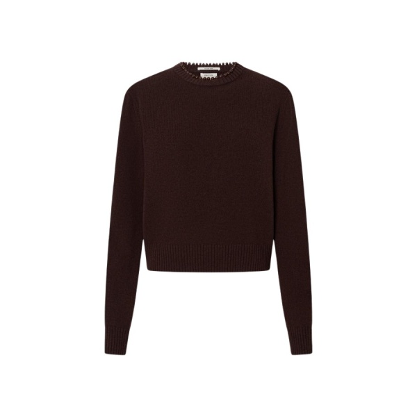 Oroton Embellished Rib Knit Crew - Oroton Knitwear - Australian Heritage Luxury - Shop at Luxury Shoes 