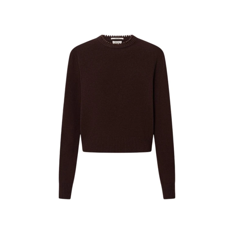 Oroton Embellished Rib Knit Crew - Oroton Knitwear - Australian Heritage Luxury - Shop at Luxury Shoes 