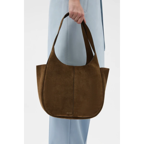 Oroton Emilia Tote Suede - Bags - Australian Luxury Leather Handbag at Luxury Shoes 