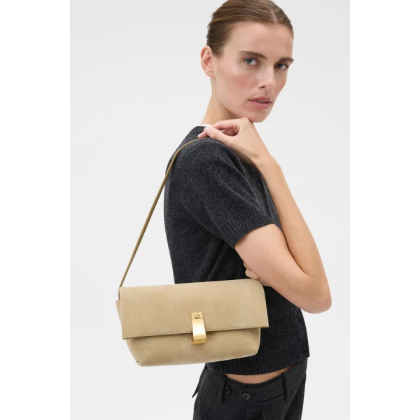 Oroton Etta Suede Medium Clutch - Bags - Australian Luxury Leather Handbag at Luxury Shoes 