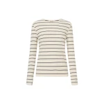 Oroton Eve Fine Rib Long Sleeve Stripe Tee - Oroton Tops - Australian Heritage Luxury - Shop at Luxury Shoes 