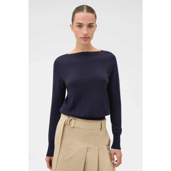 Oroton Fine Slash Neck Knit - Oroton Knitwear - Australian Heritage Luxury - Shop at Luxury Shoes 