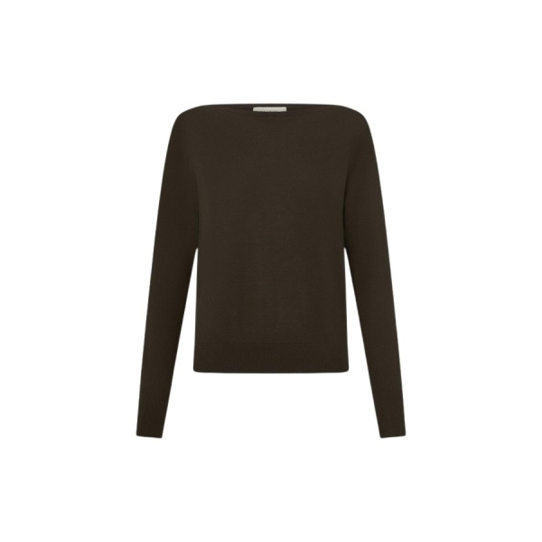 Oroton Fine Slash Neck Knit - Oroton Knitwear - Australian Heritage Luxury - Shop at Luxury Shoes 