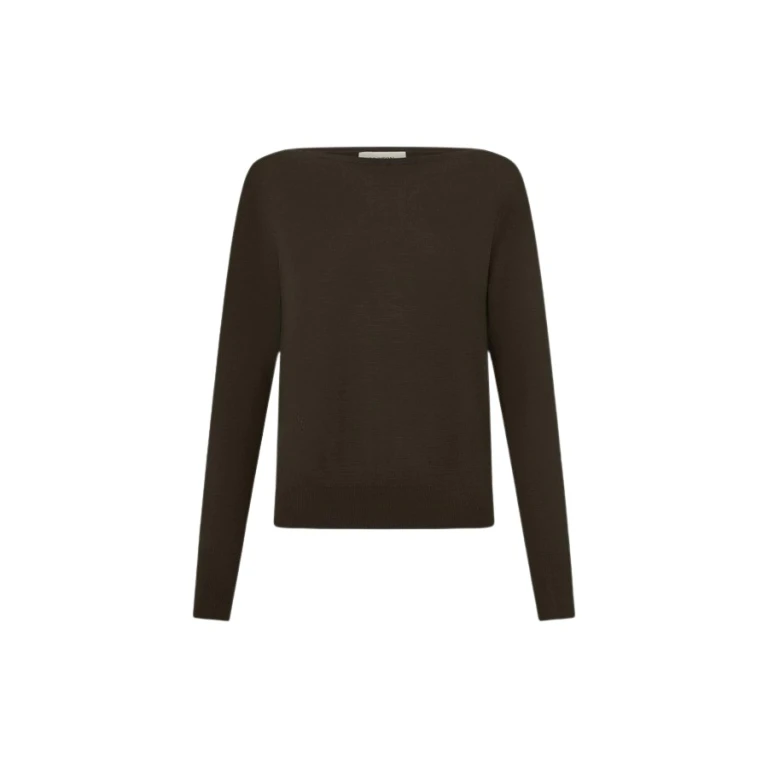 Oroton Fine Slash Neck Knit - Oroton Knitwear - Australian Heritage Luxury - Shop at Luxury Shoes 