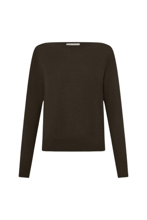 Oroton Fine Slash Neck Knit
