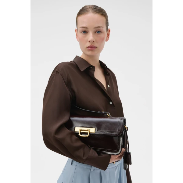 Oroton Finn Crackle Broguing Large Day Bag - Bags - Australian Luxury Leather Handbag at Luxury Shoes 