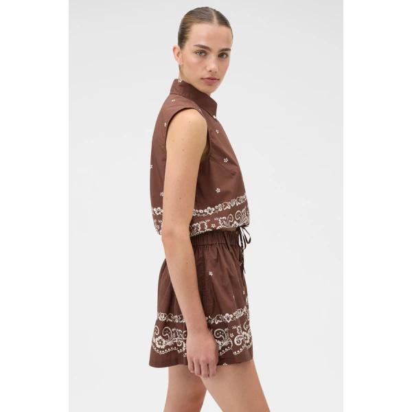 Oroton Floral Bandana Crop Shirt - Oroton Tops - Australian Heritage Luxury - Shop at Luxury Shoes 