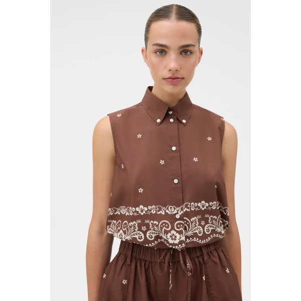 Oroton Floral Bandana Crop Shirt - Oroton Tops - Australian Heritage Luxury - Shop at Luxury Shoes 