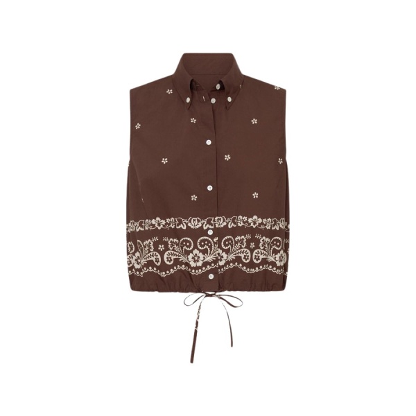 Oroton Floral Bandana Crop Shirt - Oroton Tops - Australian Heritage Luxury - Shop at Luxury Shoes 