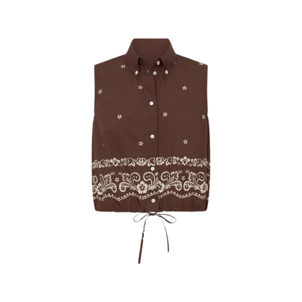 Oroton Floral Bandana Crop Shirt - Oroton Tops - Australian Heritage Luxury - Shop at Luxury Shoes 