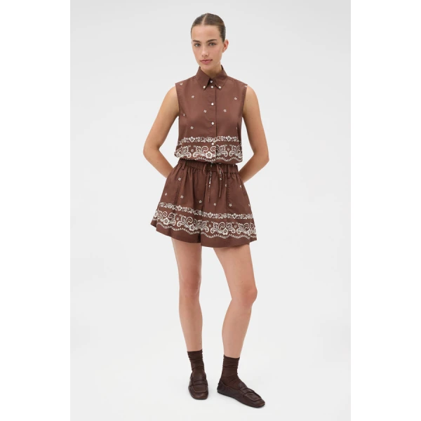 Oroton Floral Bandana Short - Oroton Shorts - Australian Heritage Luxury - Shop at Luxury Shoes 