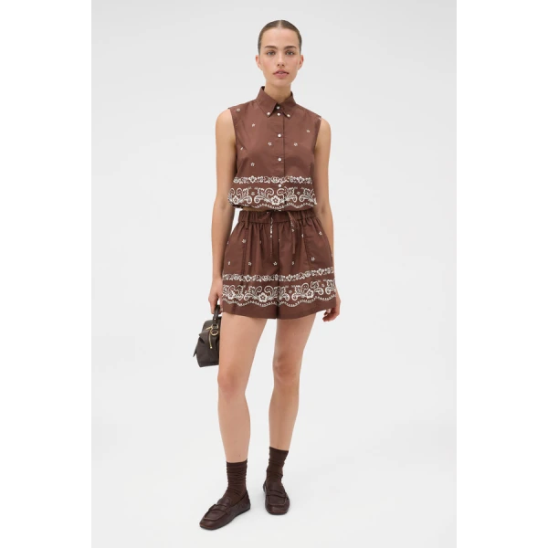 Oroton Floral Bandana Short - Oroton Shorts - Australian Heritage Luxury - Shop at Luxury Shoes 