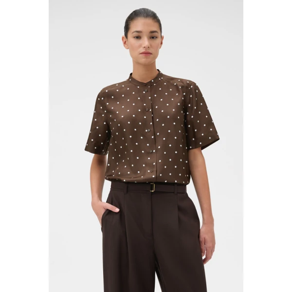 Oroton Graphic Spot Top - Oroton Tops - Australian Heritage Luxury - Shop at Luxury Shoes 