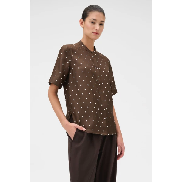 Oroton Graphic Spot Top - Oroton Tops - Australian Heritage Luxury - Shop at Luxury Shoes 