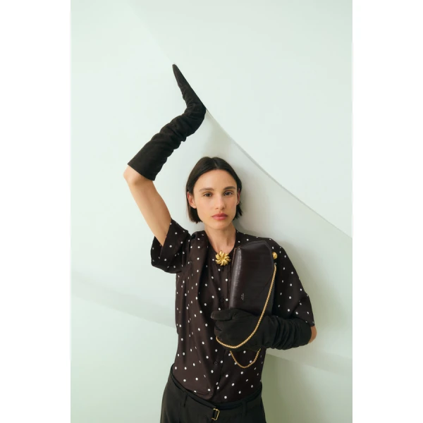 Oroton Graphic Spot Top - Oroton Tops - Australian Heritage Luxury - Shop at Luxury Shoes 