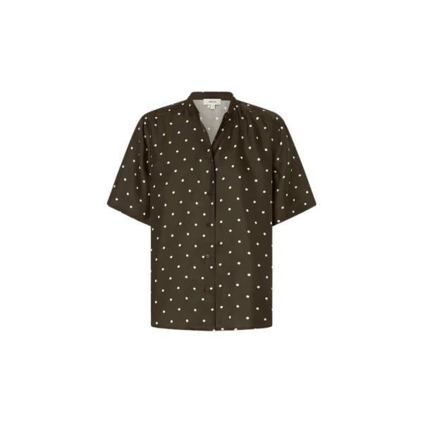Oroton Graphic Spot Top - Oroton Tops - Australian Heritage Luxury - Shop at Luxury Shoes 