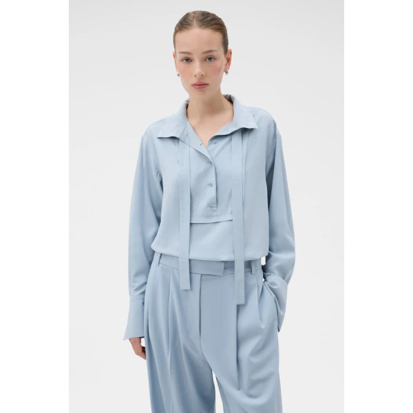Oroton Half Placket Button Shirt - Oroton Tops - Australian Heritage Luxury - Shop at Luxury Shoes 