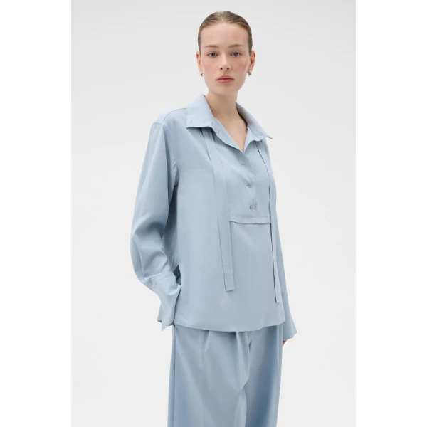 Oroton Half Placket Button Shirt - Oroton Tops - Australian Heritage Luxury - Shop at Luxury Shoes 