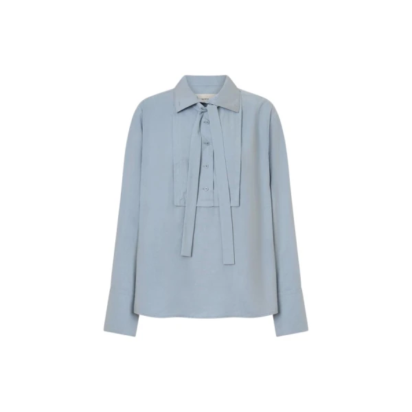 Oroton Half Placket Button Shirt - Oroton Tops - Australian Heritage Luxury - Shop at Luxury Shoes 