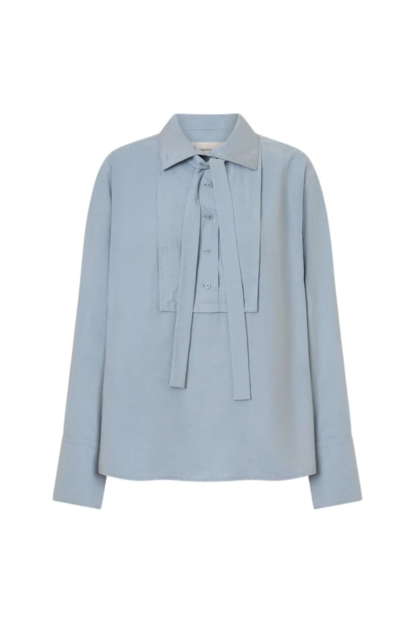 Oroton-Half-Placket-Button-Shirt33715_nobg Oroton Half Placket Button Shirt - Oroton Tops - Australian Heritage Luxury - Shop at Luxury Shoes