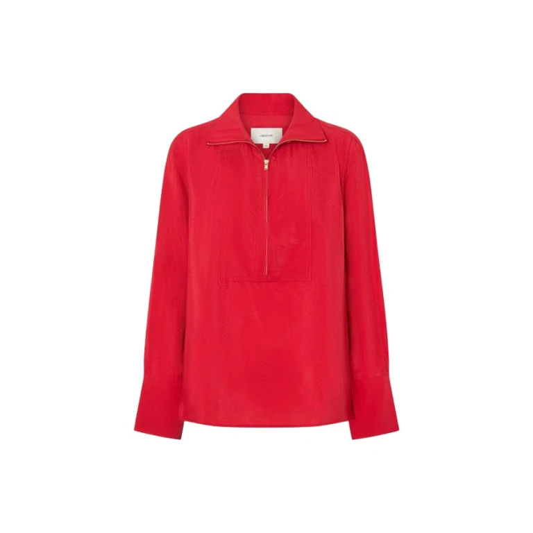 Oroton Half Placket Zip Shirt - Oroton Tops - Australian Heritage Luxury - Shop at Luxury Shoes 
