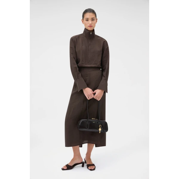 Oroton Half Placket Zip Shirt - Oroton Tops - Australian Heritage Luxury - Shop at Luxury Shoes 