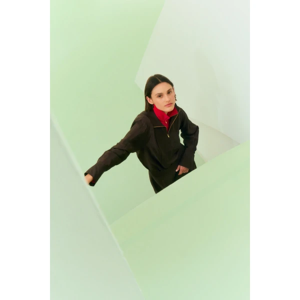 Oroton Half Placket Zip Shirt - Oroton Tops - Australian Heritage Luxury - Shop at Luxury Shoes 