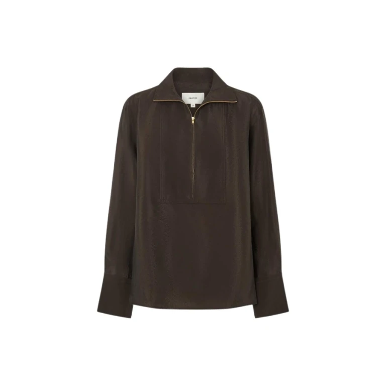 Oroton Half Placket Zip Shirt - Oroton Tops - Australian Heritage Luxury - Shop at Luxury Shoes 