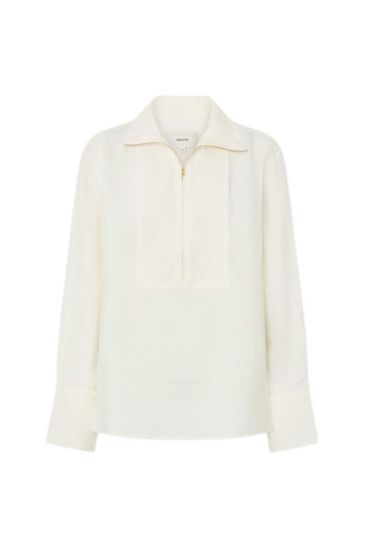 Oroton Half Placket Zip Shirt - Oroton Tops - Australian Heritage Luxury - Shop at Luxury Shoes 